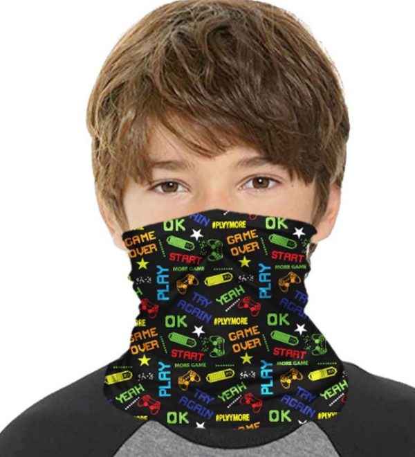 Kids' UV Protection Face Mask - Tube Scarf Balaclava For All Seasons, Unisex Design, Polyester Material, Free Shipping In US