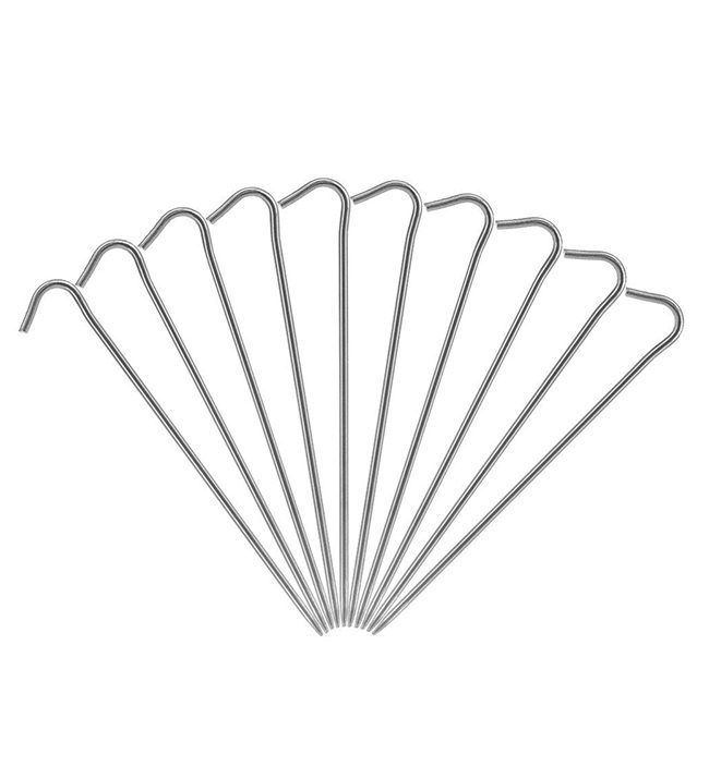 Titanium Hook-Shaped Tent Pegs: Ultra-Lightweight Adventure Essentials | 17cm Hook shaped - Image 4