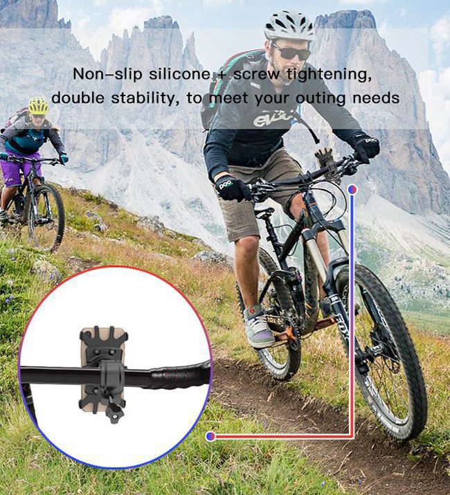 Universal Bicycle Phone holder, Handlebar mount Fits most phones ...