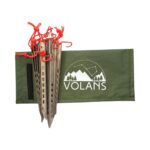 Titanium V-Shaped Tent Pegs | GR2 | 6 or 10 Pack