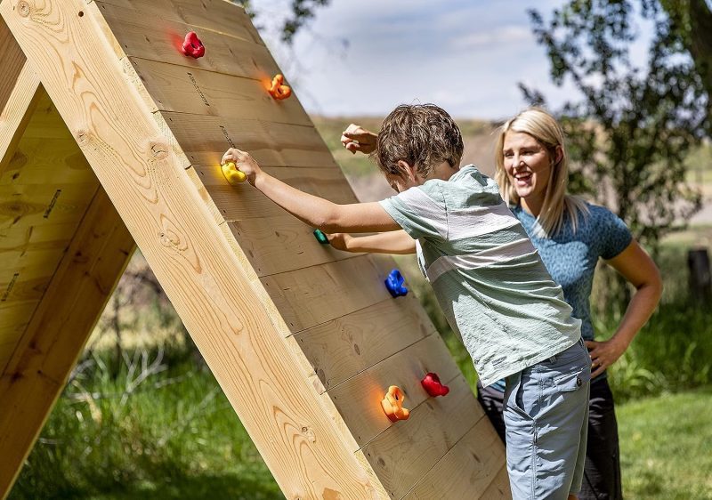 Rock Climbing Holds for Kids - 10 pack with Optional Installation Hardware