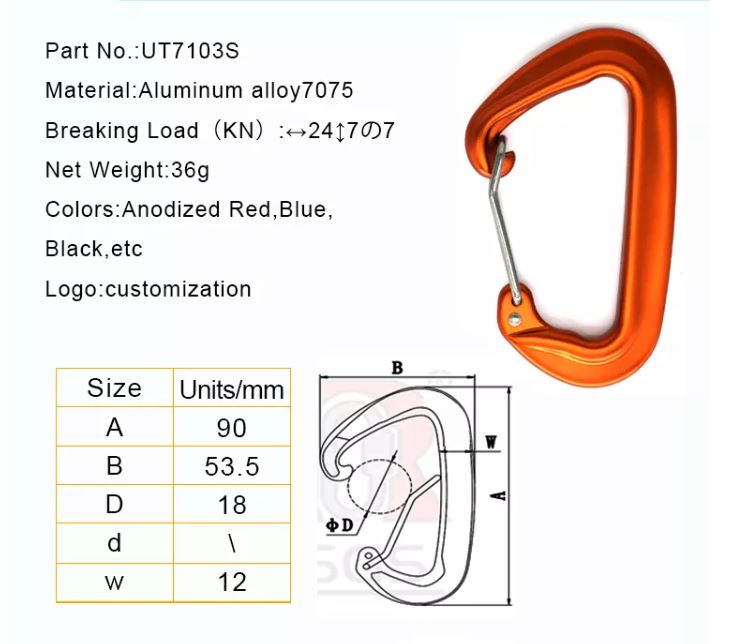 Wiregate carabiner