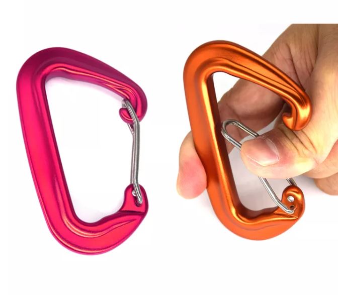 Volans 24kN D-Type Wire Gate Carabiner | Blue or Red - Image 3