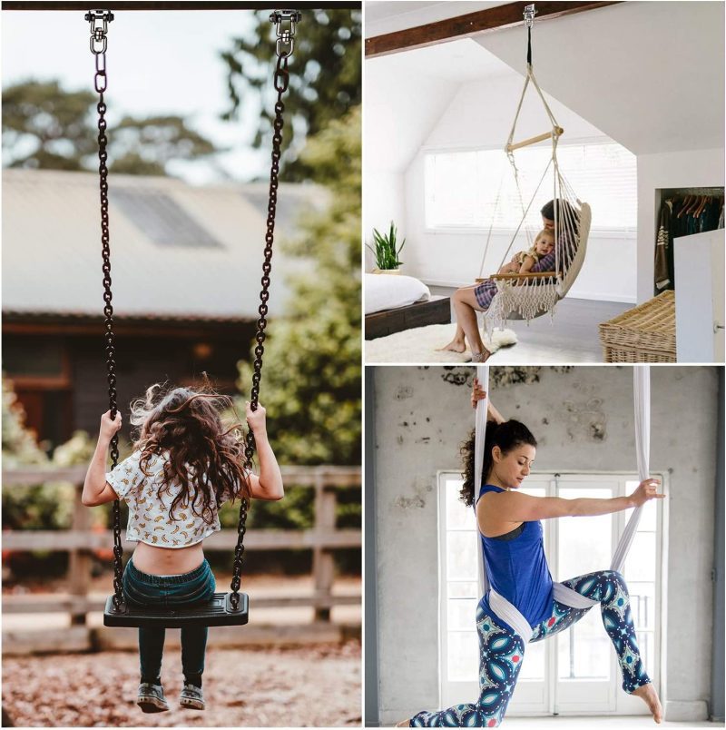 Heavy duty Swing Bracket with Shackle | Stainless Steel for Indoors or Outdoors | Pods, swings, hammock swings, boxing bags | 500kg rating - Image 4