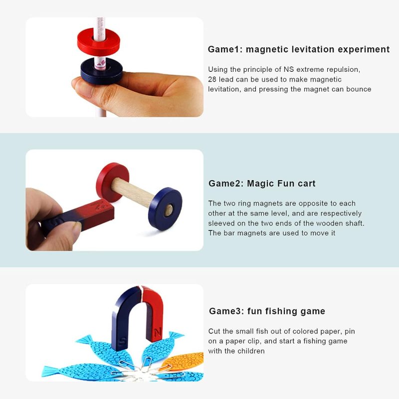 Explore Physics Science with Magnets Kit | Magnet STEM Education Toy - Image 3