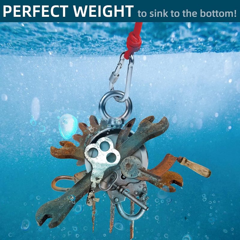 75mm Neodymium Fishing Magnet - Breakaway Force 250kg - Image 6