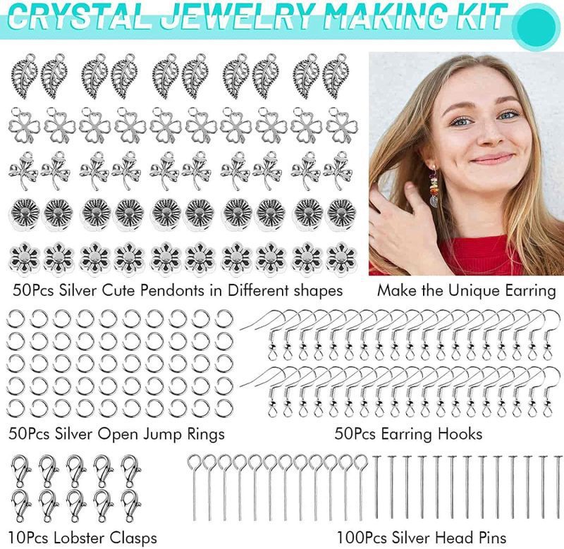 DIY Crystal Jewellery Making Kit | 1660PCS Gemstones - Image 4