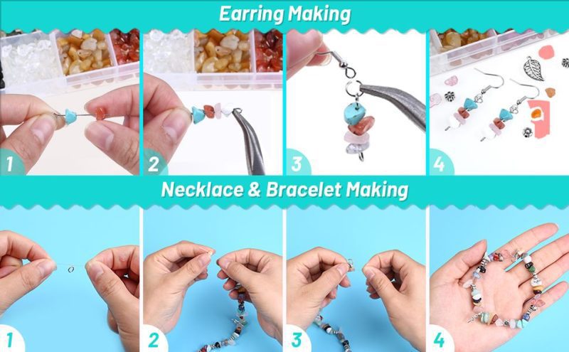 DIY Crystal Jewellery Making Kit | 1660PCS Gemstones - Image 10