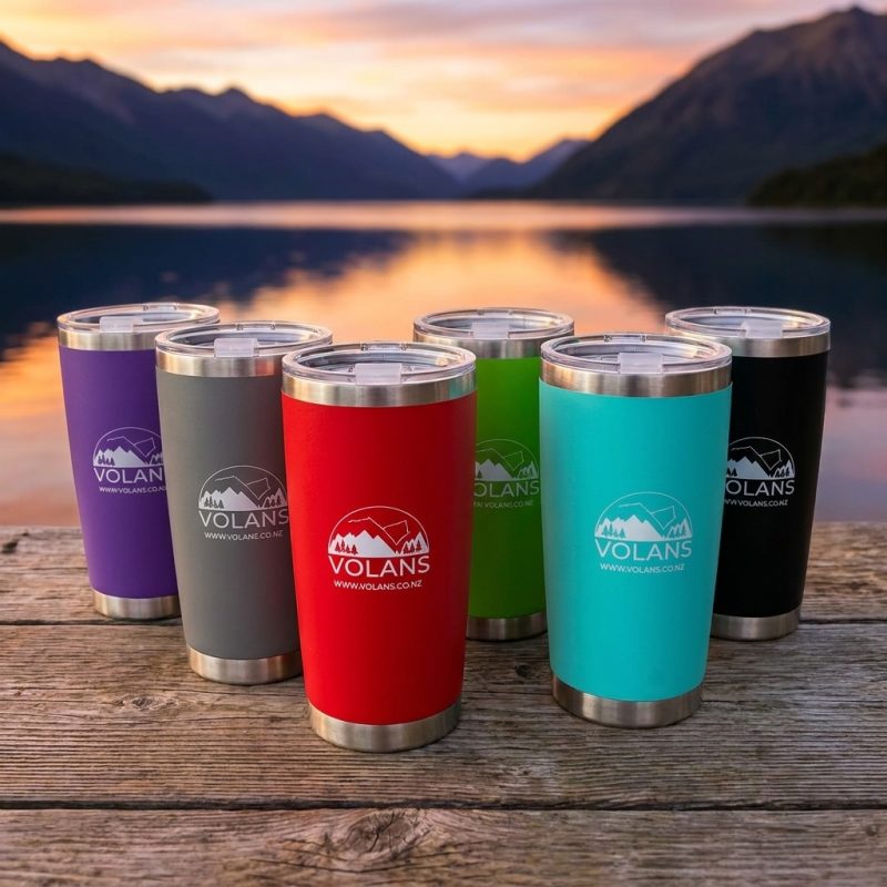 Volans 600ml Double Wall Vacuum Insulated Stainless Steel Tumbler with Spill-Proof Lid