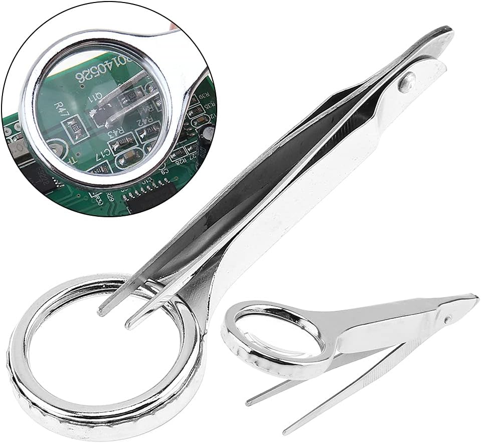 10X Magnifier with Tweezers, a must have for every first aid kit - Image 3