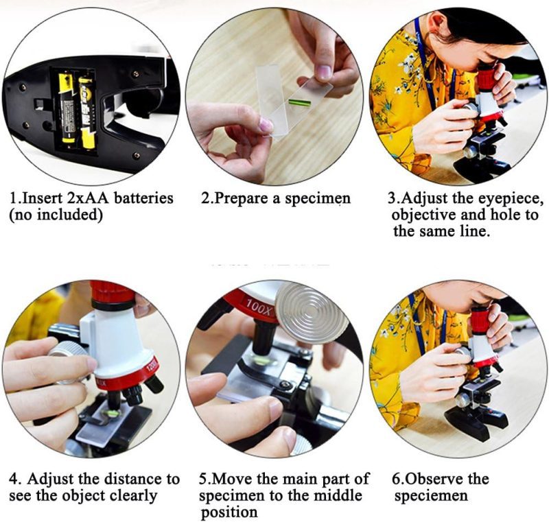 Kids Microscope Set - 1200X in Box | Microscope for Young Scientists - Multiple colour options - Image 6
