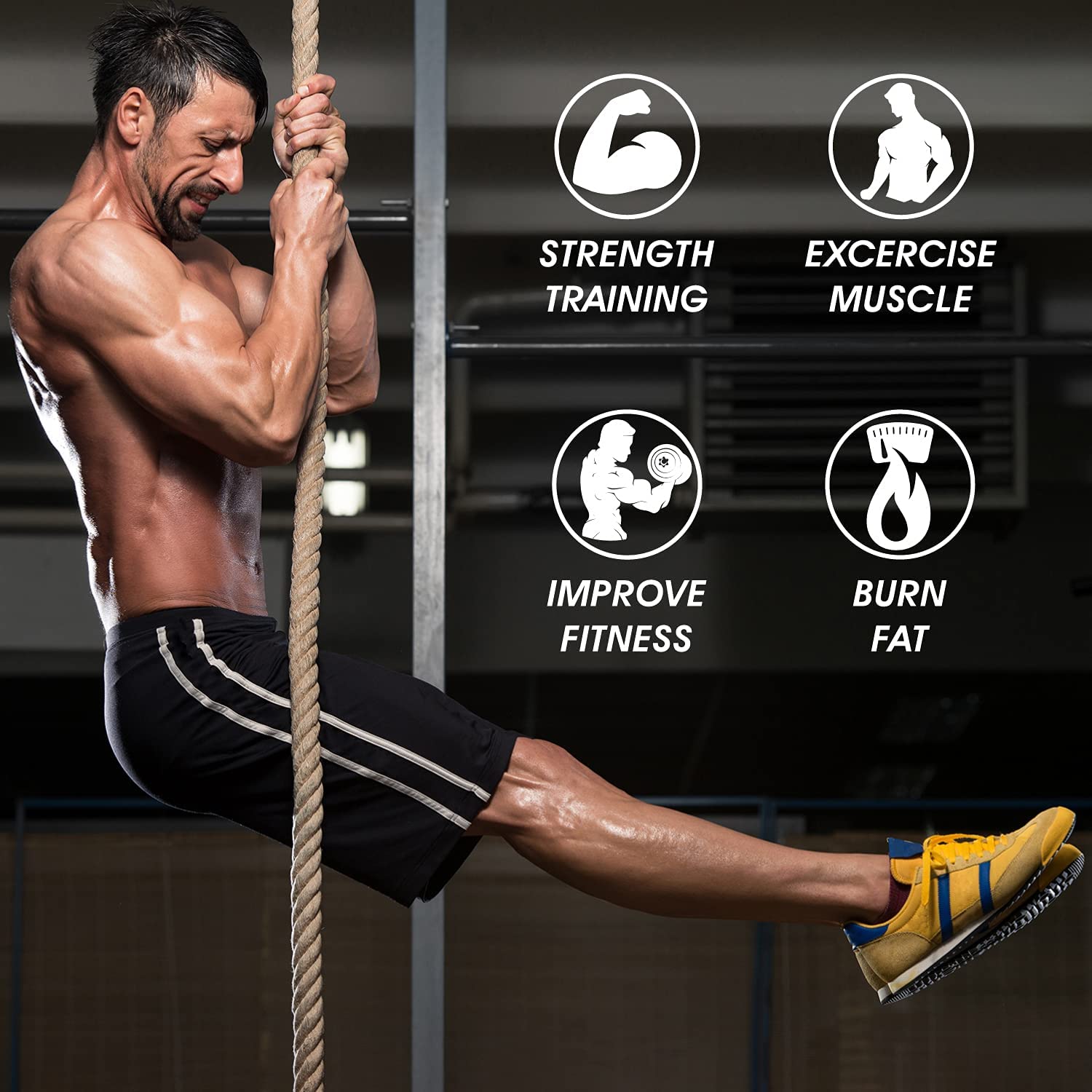 Climbing Rope – Version 2 | 4m, 6m, or 8m x 38mm | Stronger, Safer, and More Versatile - Image 10