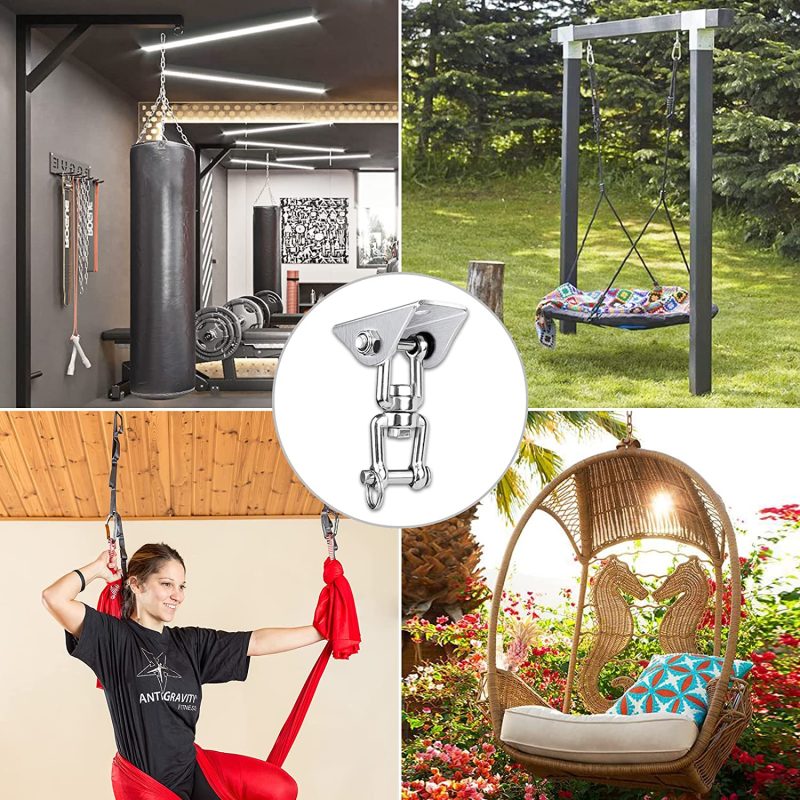 Heavy duty Swing Bracket with Shackle | Stainless Steel for Indoors or Outdoors | Pods, swings, hammock swings, boxing bags | 500kg rating - Image 3