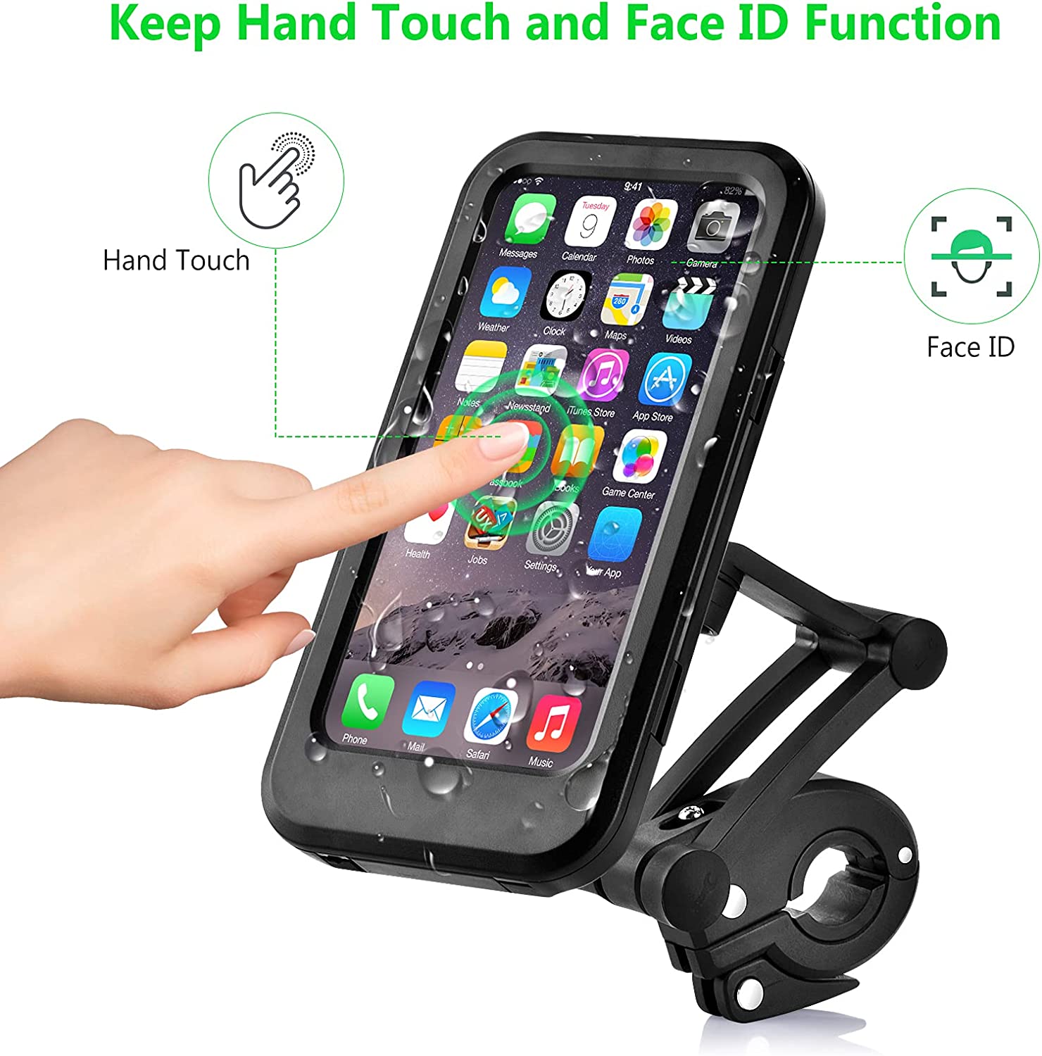 Bike Phone Mount/Motorcycle Cell Phone Holder with Lid VOLANS