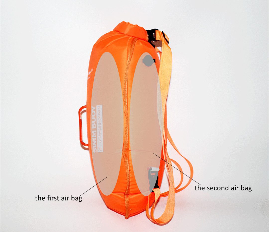 Premium Open Water Swim Buoy with Double Airbag, Gear Storage & Grab Handle - Image 8