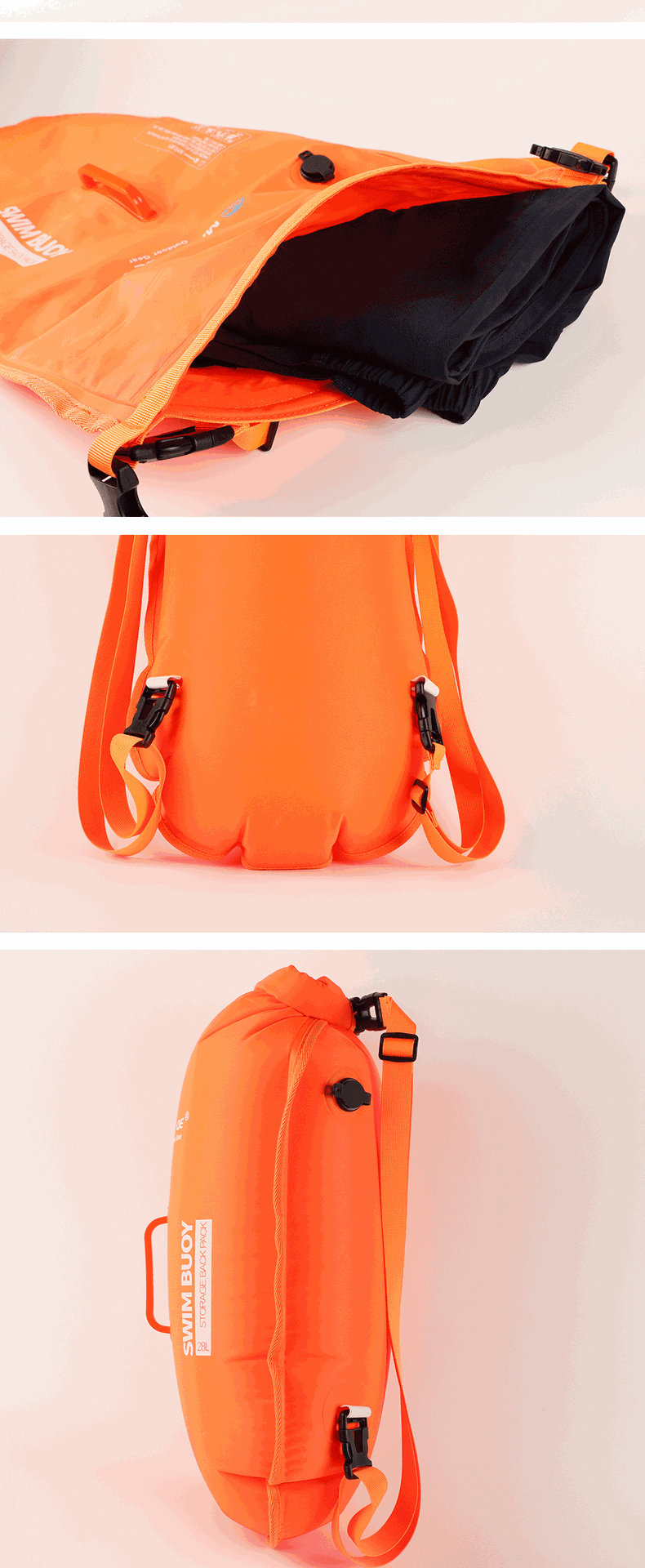 Premium Open Water Swim Buoy with Double Airbag, Gear Storage & Grab Handle - Image 9