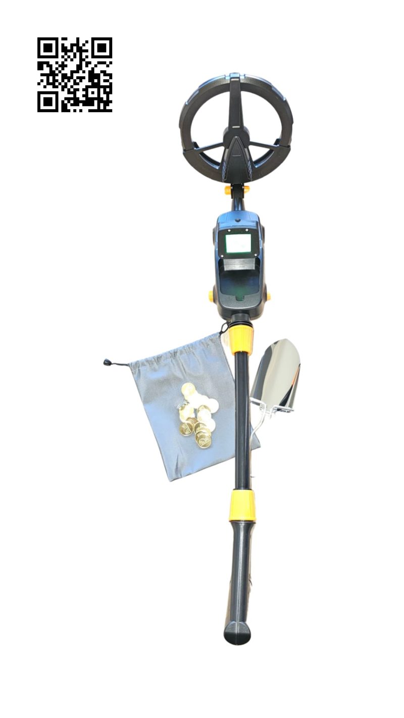 Kids Metal Detector Set with 20 Gold Coins & Stainless Steel Trowel - Image 3