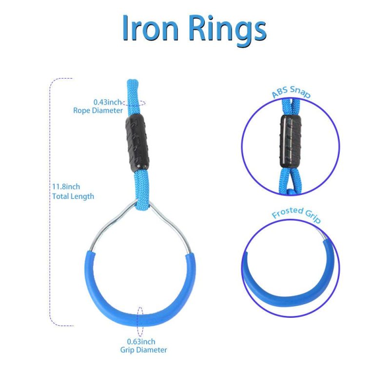 Metal Olympic Rings for Ninja Slackline Obstacle Course | Gymnastic rings 4 kids - Image 7