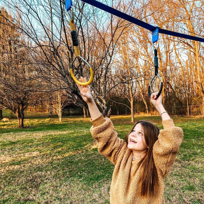 Metal Olympic Rings for Ninja Slackline Obstacle Course | Gymnastic rings 4 kids - Image 8
