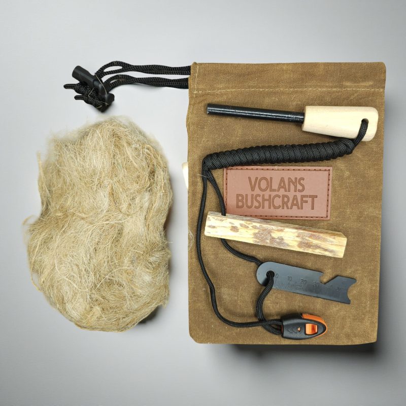 Fatwood Ferrocerium rod with paracord & Whistle