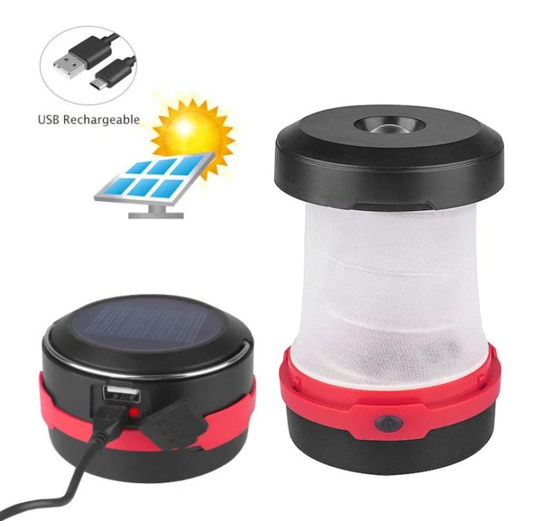 Solar rechargeable lantern