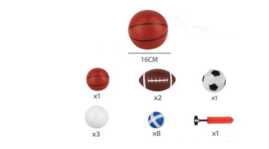 5 in 1 Sports Game Stand – Basketball, Baseball, Sticky Ball, Football, Rugby - Image 5