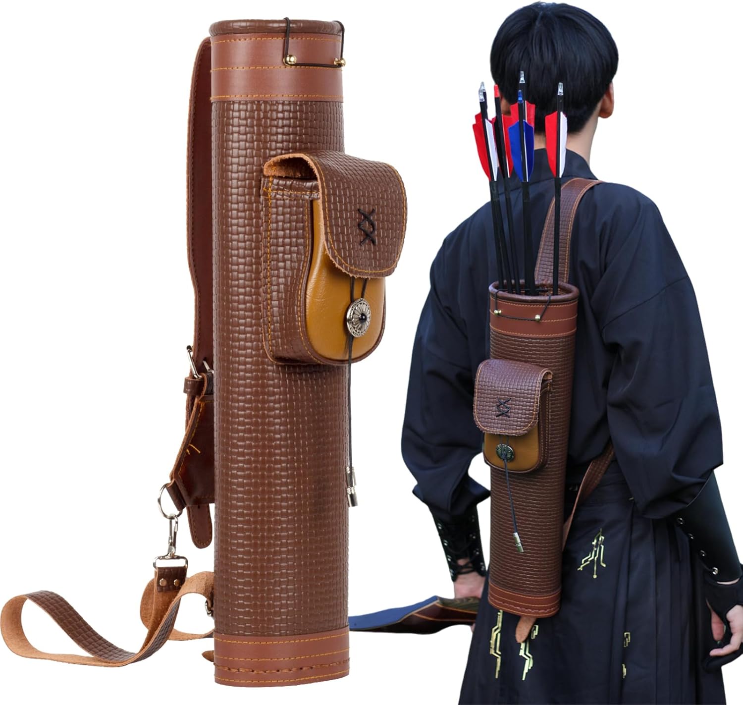 Traditional Shoulder Leather Quiver - Image 8