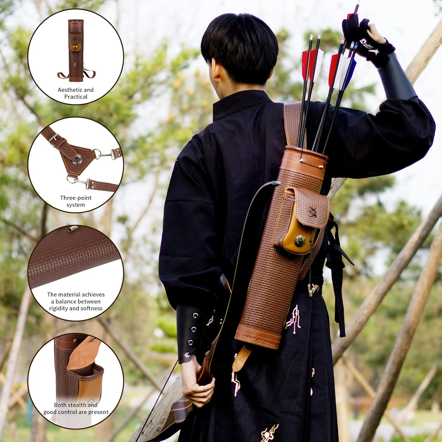 Traditional Shoulder Leather Quiver - Image 5
