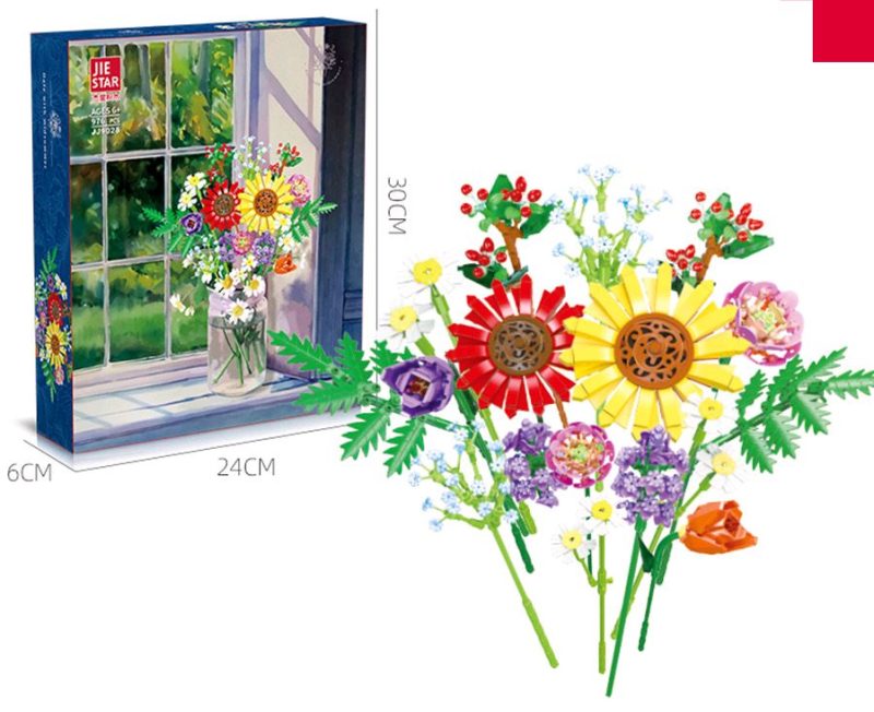 976 pcs BuildMoc Floral Bouquet | Ages 8+