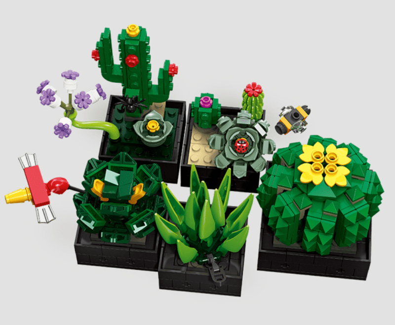 590pcs BuildMoc Succulents Botanical | Ages 8+ - Image 3