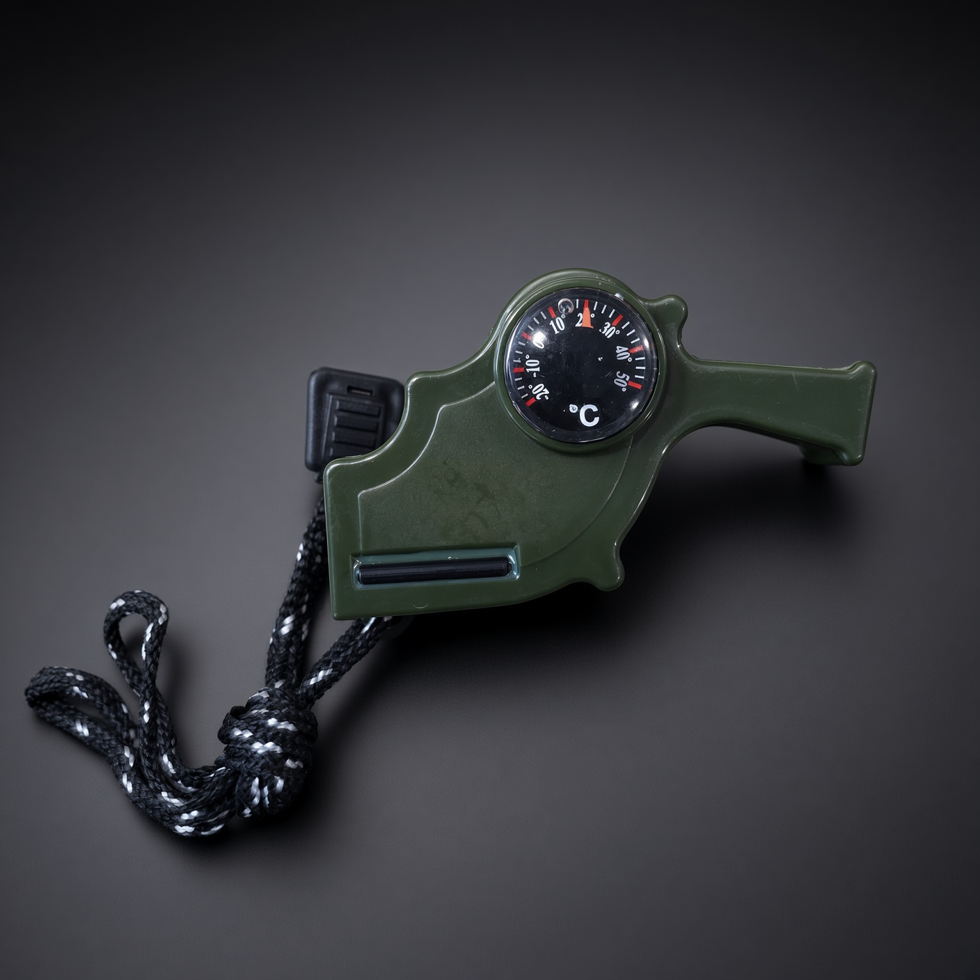 Survival Whistle with Compass, Thermometer & Flint, 30 g - Image 4