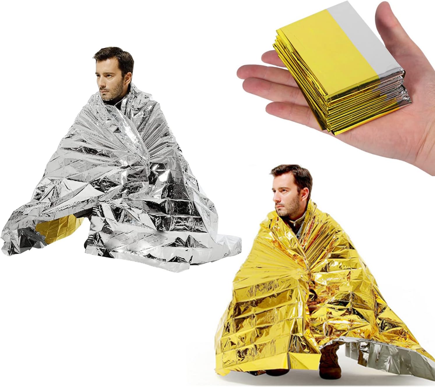 Emergency Thermal Blanket - Available in Large & Medium - Large Gold/Silver 210x160cm