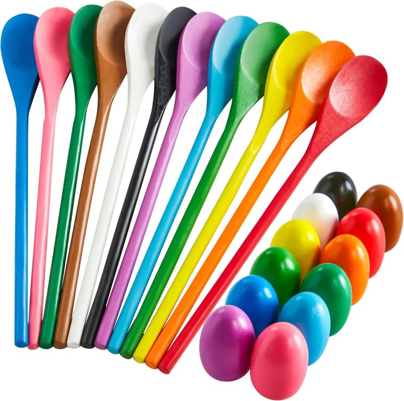 Volans Egg and Spoon Race Game Set: Carnival Fun for 12 Players!