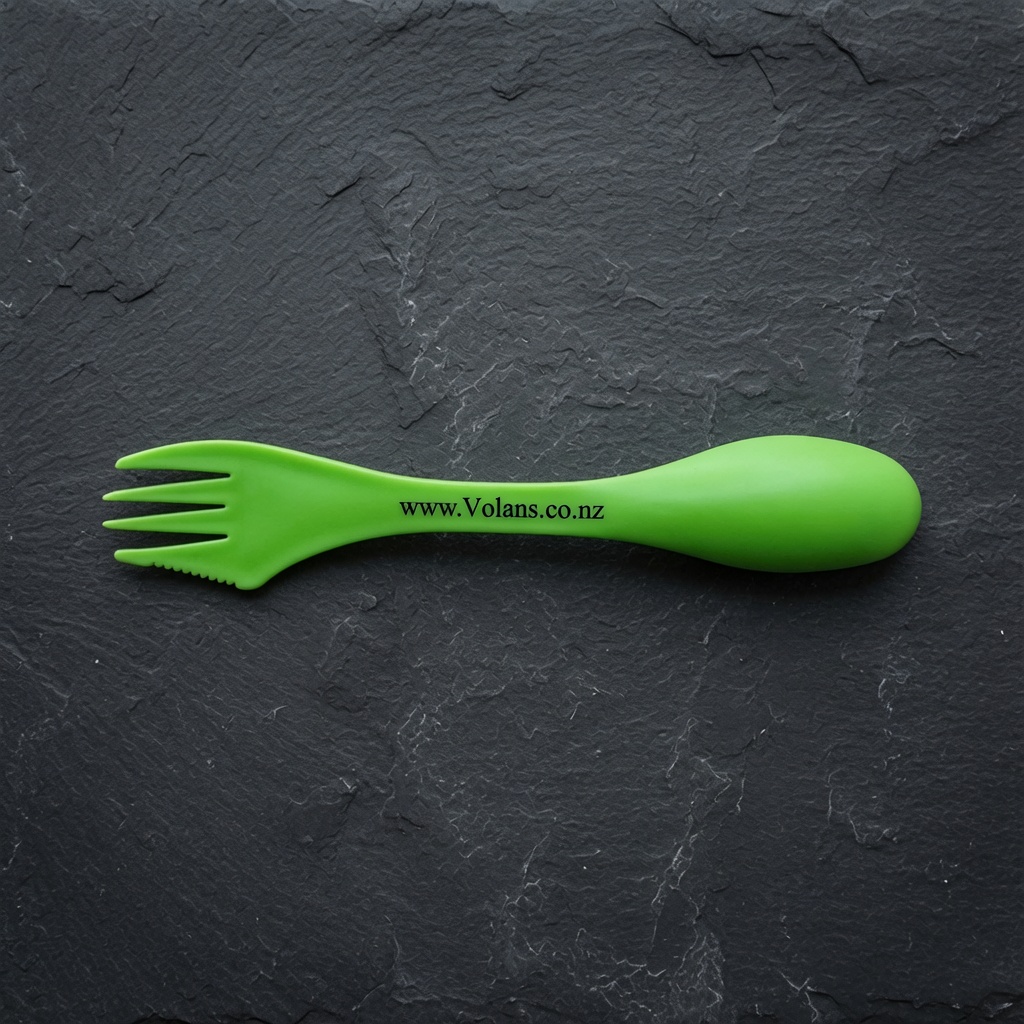 Tritan Plastic Sporks: 3-in-1 - Green
