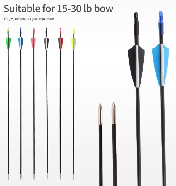 80cm Fibreglass arrows - (Packs of 6)