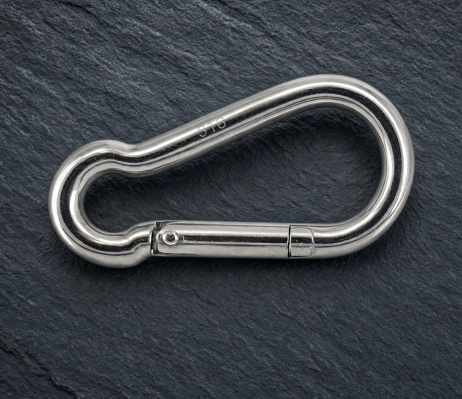Marine Grade 316 Stainless Steel Carabiner 50mm