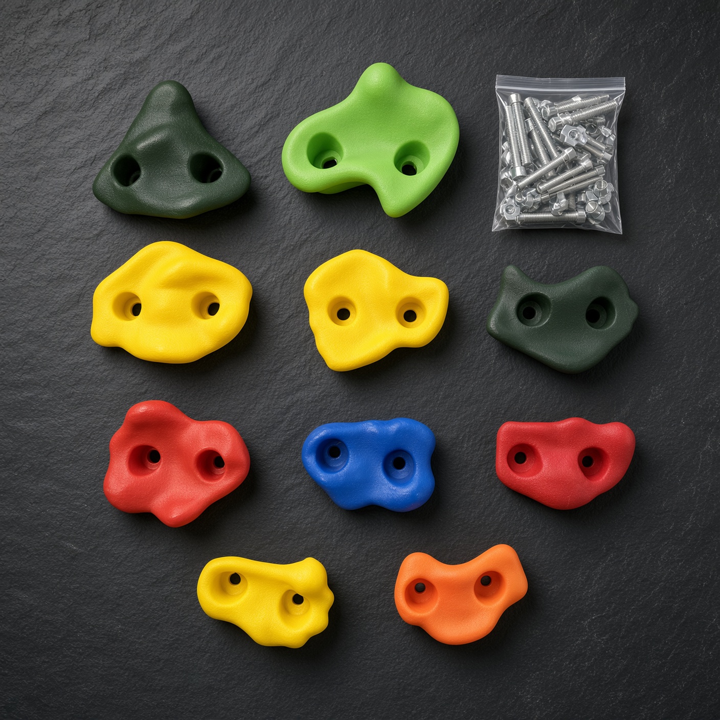 Kids’ Rock Climbing Holds, 10-Pack | Mixed Colours