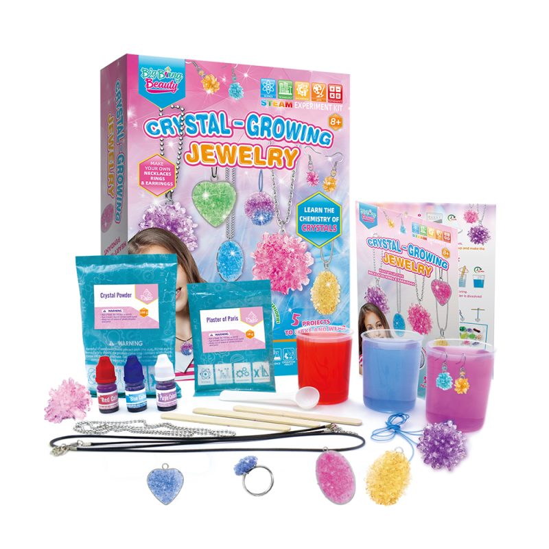 Make Your Own Crystal-Growing Jewelry – STEM Craft Kit (Ages 8+)