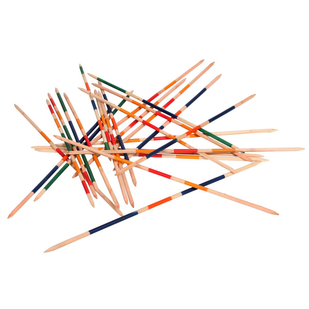 Extra Large Wooden Mikado Pickup Sticks | 25-Piece | 80 cm | Carry Bag