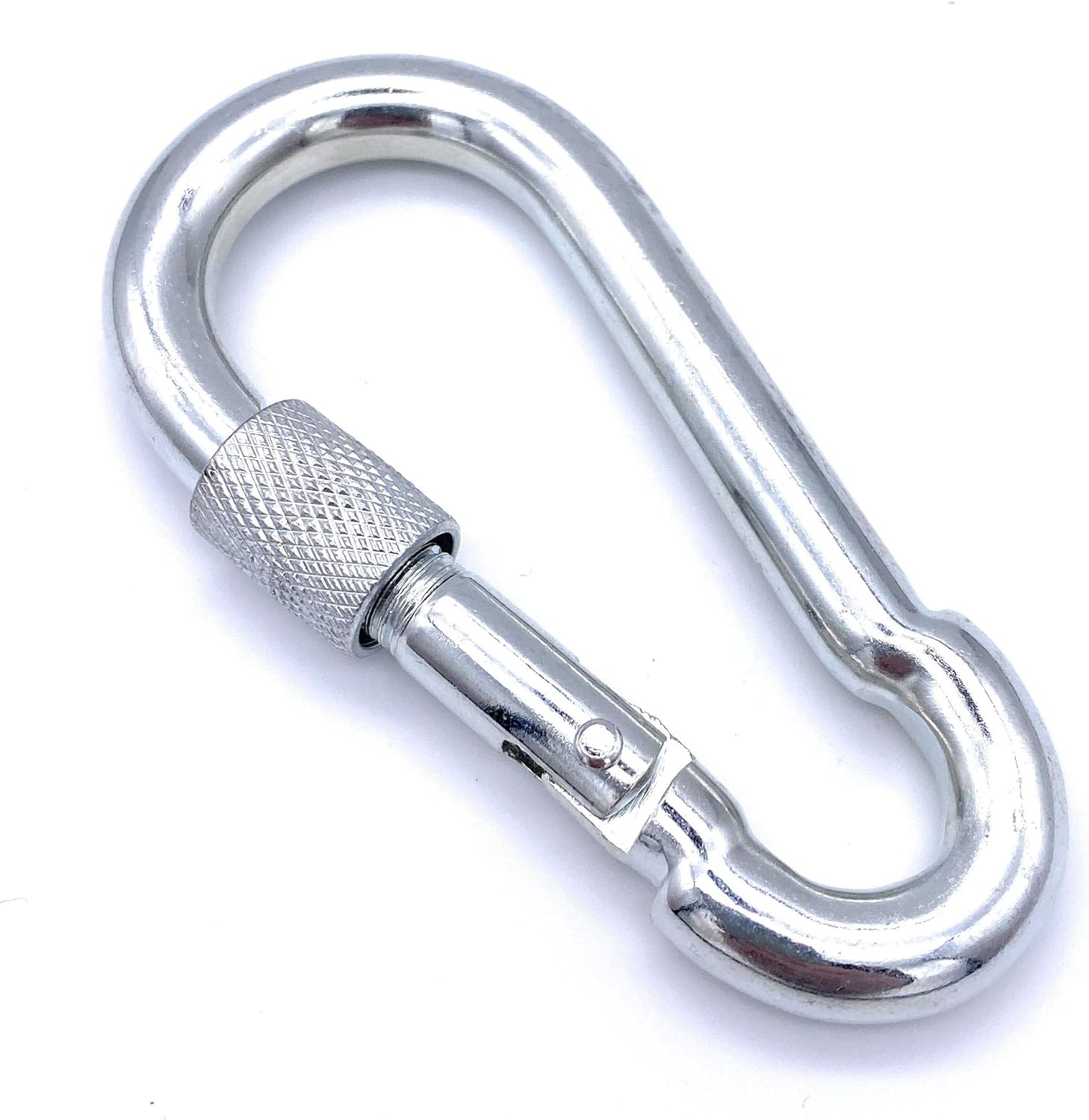 Galvanised Steel Screw Gate Carabiner 80mm