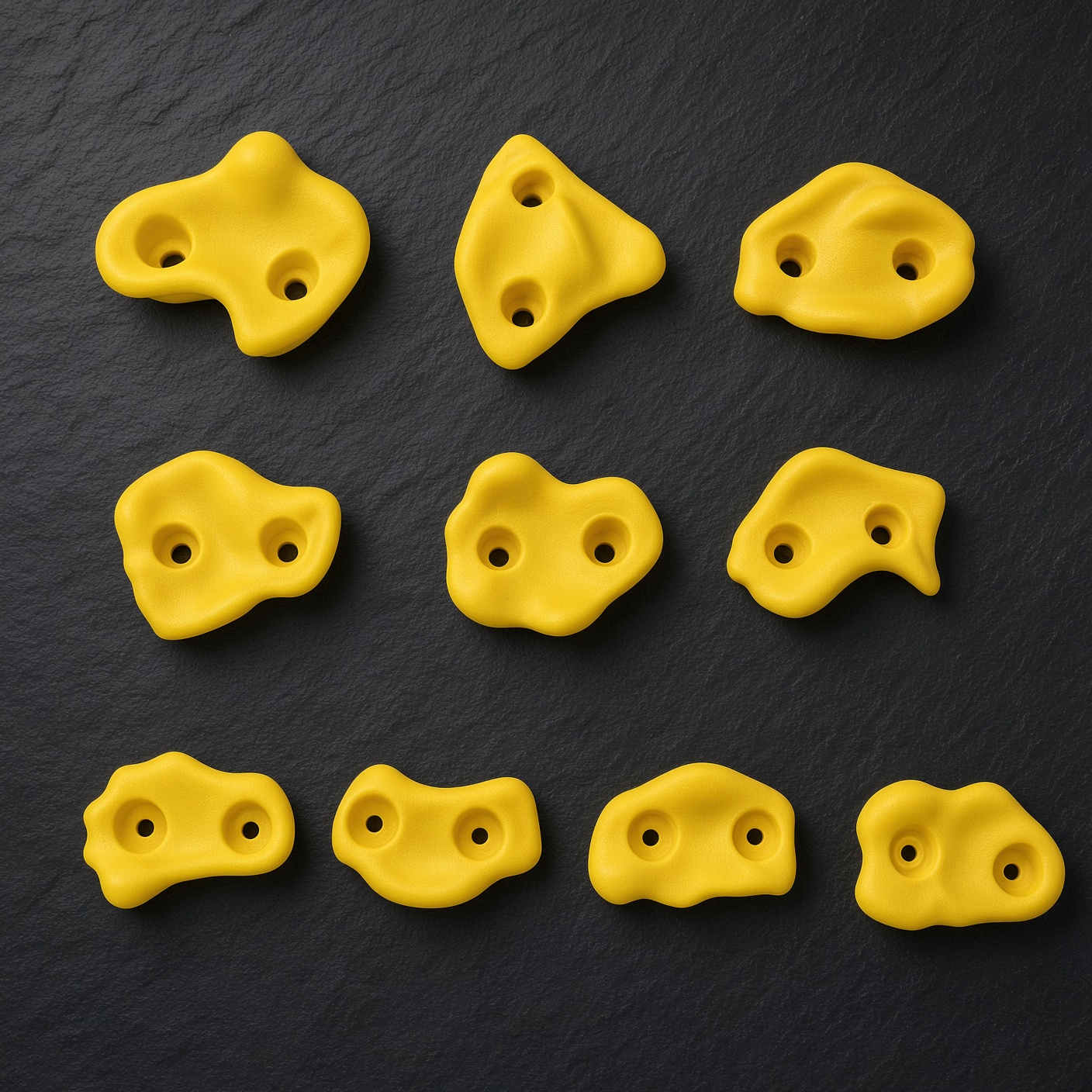 Bright Yellow Kids’ Rock Climbing Holds, 10-Pack