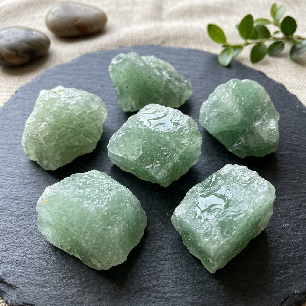 Green Strawberry Quartz Rough Stones
