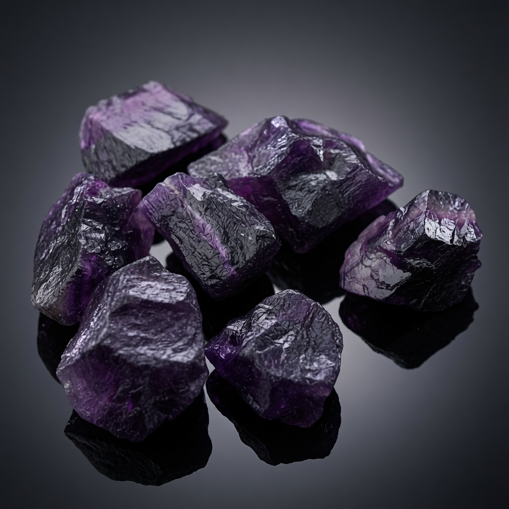 Purple fluorite rough stones 500g