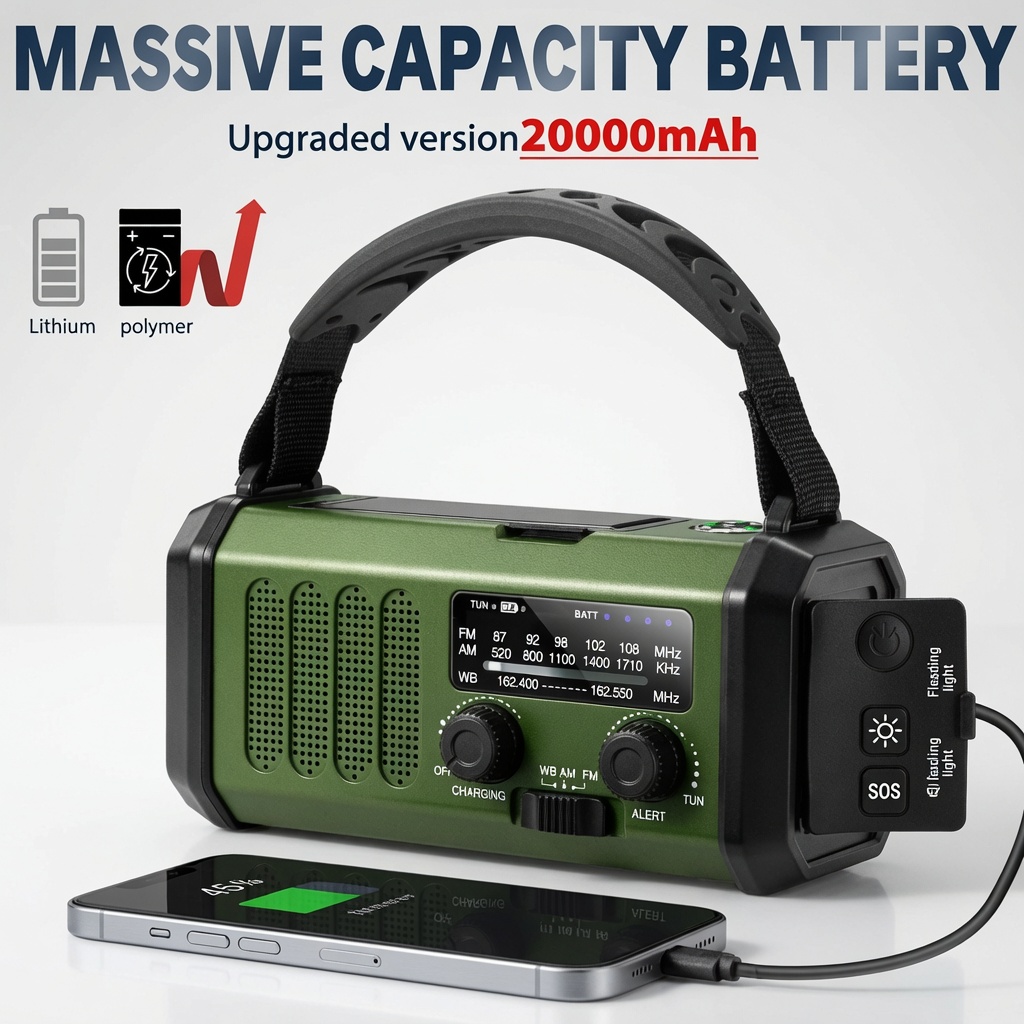 20000mAh Emergency Radio - 74,000mWh - Image 4