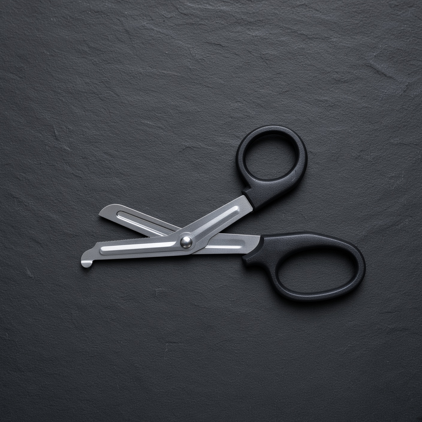 Black Stainless Steel EMT Bandage Scissors