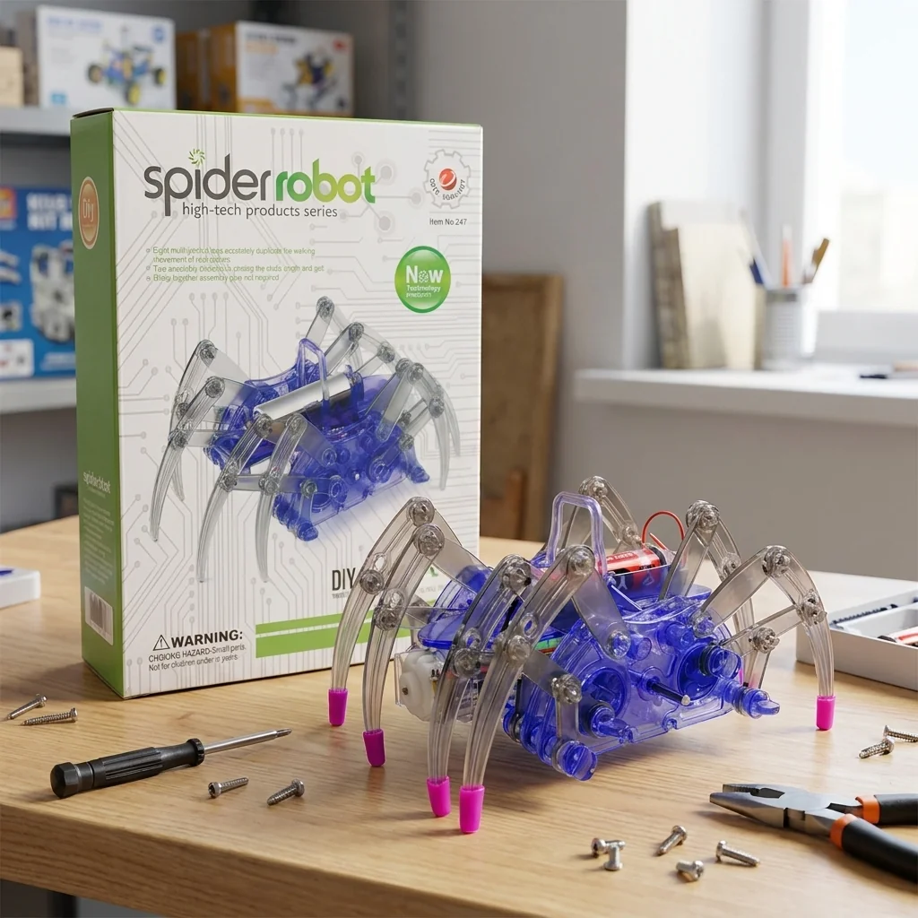 Motorized DIY Spider Robot Kit | STEM Ages 8+