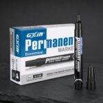 12-Pack Black Permanent Markers | 3mm Fast-Dry Waterproof Marker Set