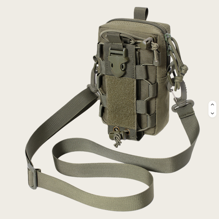 Army Green MOLLE EDC Pouch — Phone + Bottle