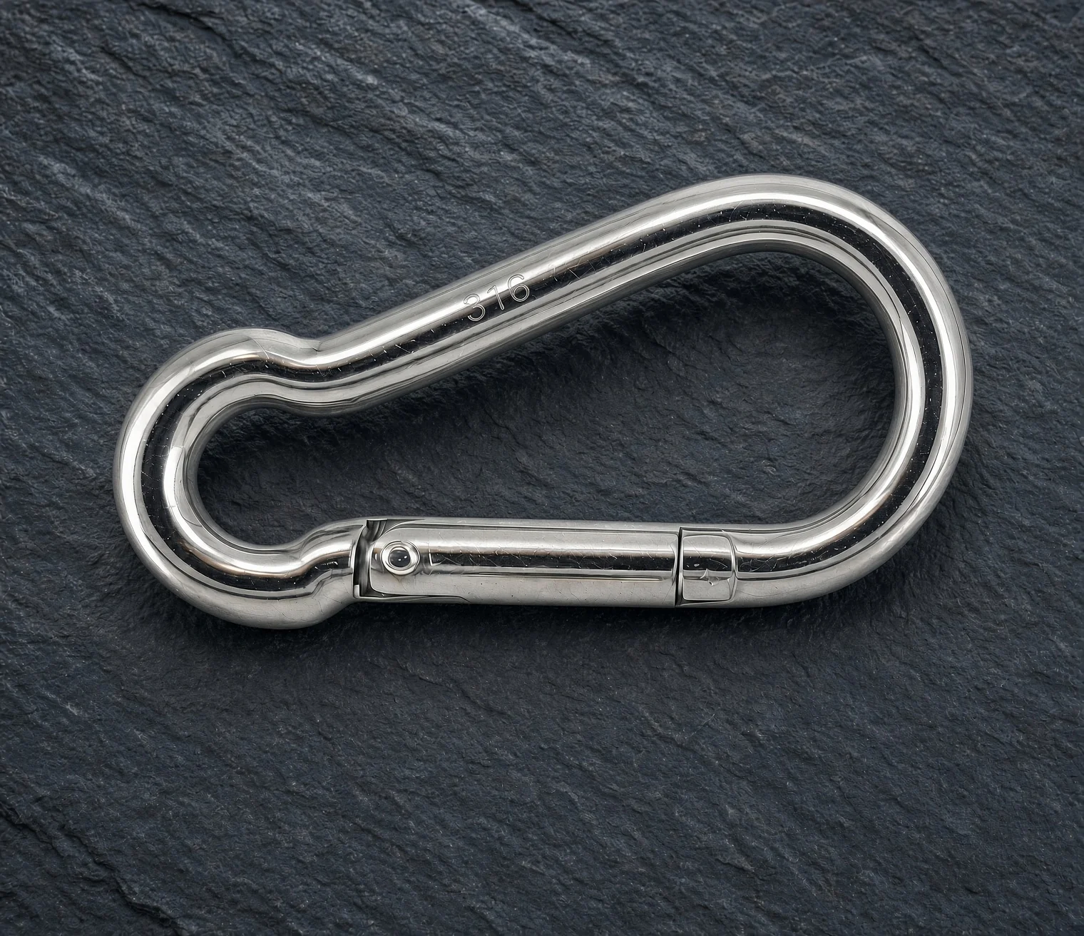Marine Grade 316 Stainless Carabiner | 50 mm | 70 kg WLL