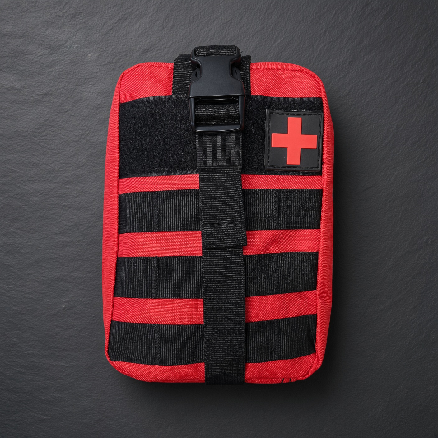 Red MOLLE EMT Pouch — 600D, Rip-Away (Bag Only)